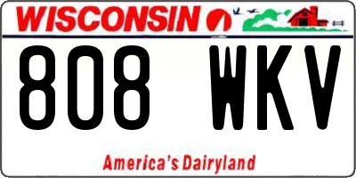 WI license plate 808WKV