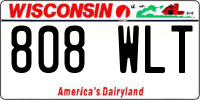 WI license plate 808WLT