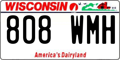 WI license plate 808WMH