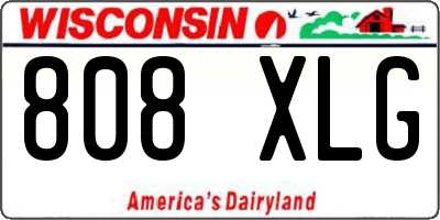 WI license plate 808XLG