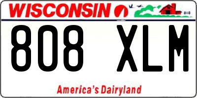 WI license plate 808XLM