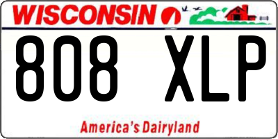 WI license plate 808XLP