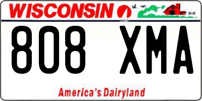 WI license plate 808XMA