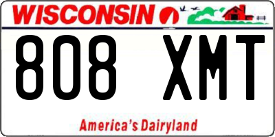 WI license plate 808XMT