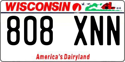 WI license plate 808XNN