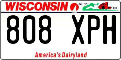 WI license plate 808XPH