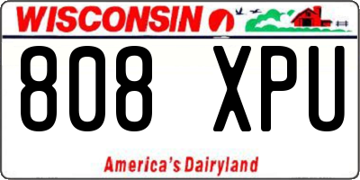 WI license plate 808XPU