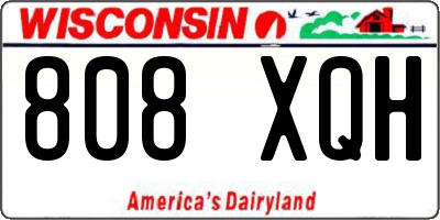 WI license plate 808XQH