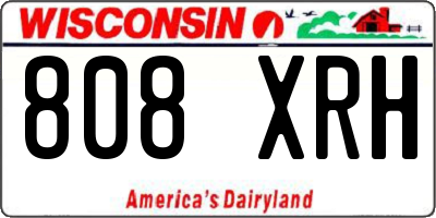 WI license plate 808XRH