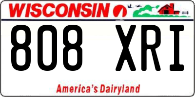 WI license plate 808XRI