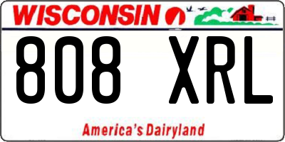 WI license plate 808XRL