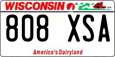WI license plate 808XSA