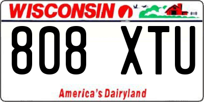 WI license plate 808XTU