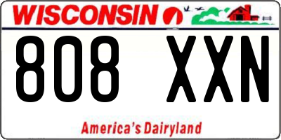 WI license plate 808XXN