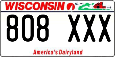 WI license plate 808XXX