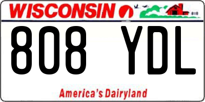 WI license plate 808YDL