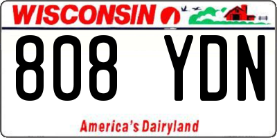 WI license plate 808YDN