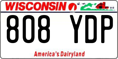 WI license plate 808YDP