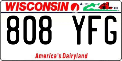 WI license plate 808YFG