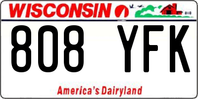 WI license plate 808YFK