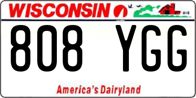 WI license plate 808YGG