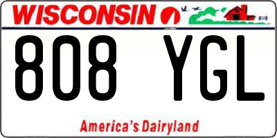 WI license plate 808YGL