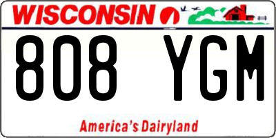 WI license plate 808YGM