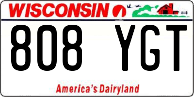 WI license plate 808YGT