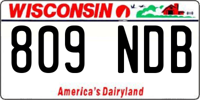 WI license plate 809NDB