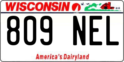 WI license plate 809NEL