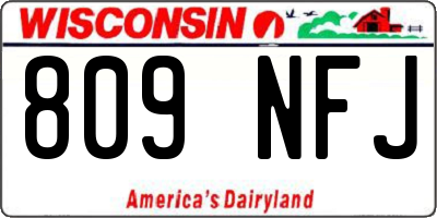 WI license plate 809NFJ