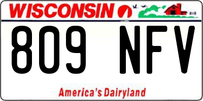 WI license plate 809NFV