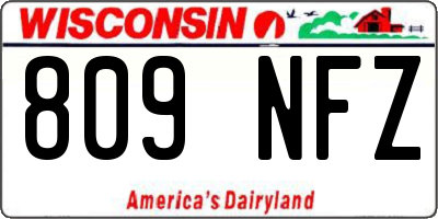 WI license plate 809NFZ