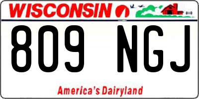 WI license plate 809NGJ