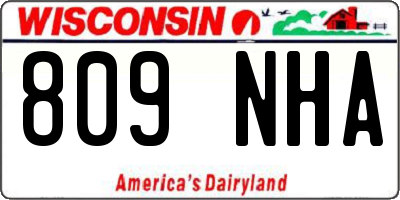 WI license plate 809NHA