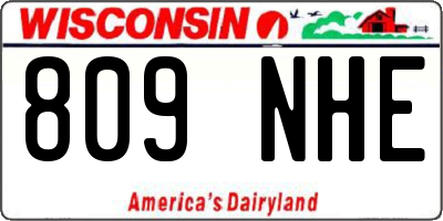 WI license plate 809NHE
