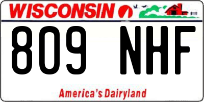 WI license plate 809NHF
