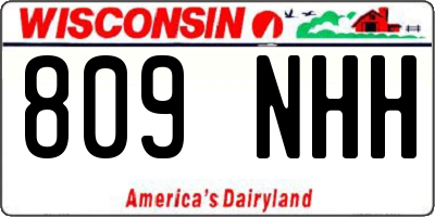 WI license plate 809NHH