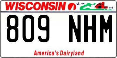 WI license plate 809NHM