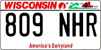 WI license plate 809NHR