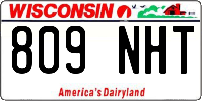 WI license plate 809NHT