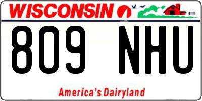 WI license plate 809NHU