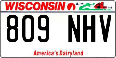 WI license plate 809NHV