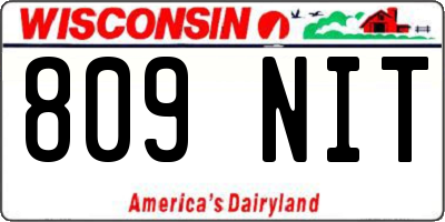 WI license plate 809NIT