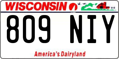 WI license plate 809NIY