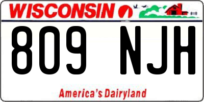 WI license plate 809NJH