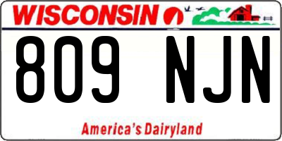 WI license plate 809NJN
