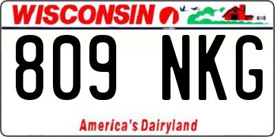 WI license plate 809NKG