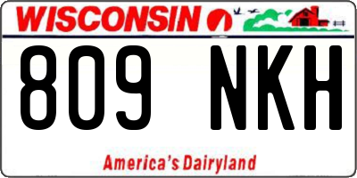 WI license plate 809NKH