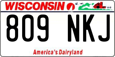 WI license plate 809NKJ